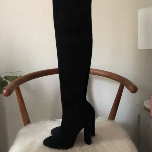 NEW RARE Gianvito Rossi Vires Knit Over The Knee Cuissard Thigh Boots Thurlow - Picture 10 of 12